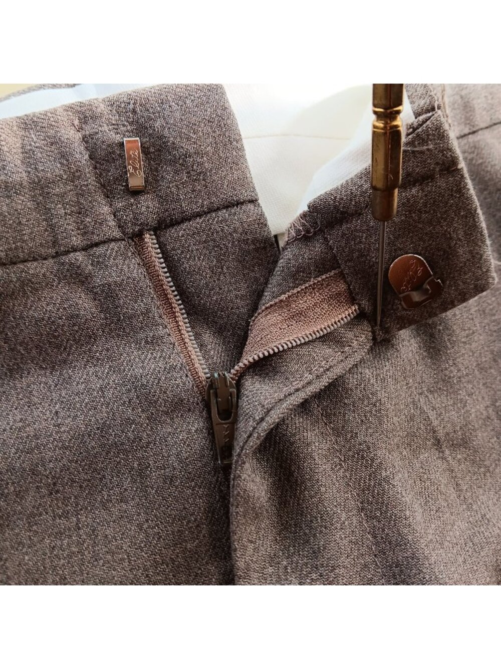 33x28 Mens Dress Pants True Vintage Rayon/Dacron Flat Front 1970's Lawyer Prep